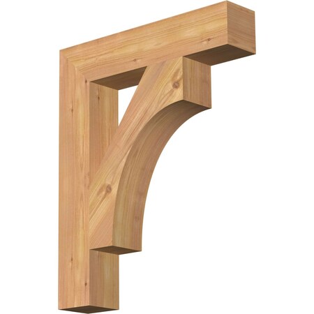 Ekena Millwork Westlake Block Smooth Bracket, Western Red Cedar, 3 1/2"W x 18"D x 22"H BKT04X18X22WTL05SWR